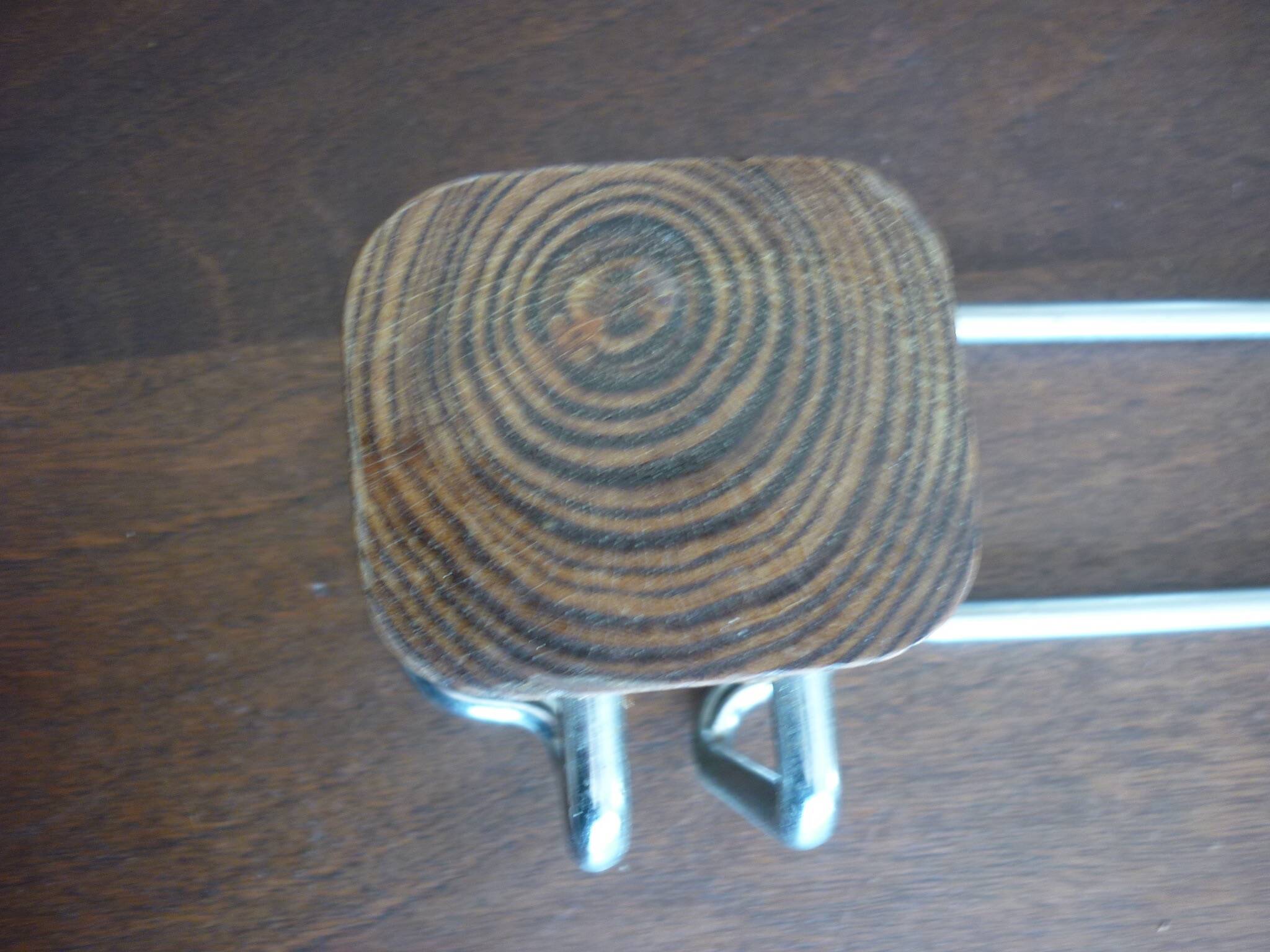 Coat rack with 2 wooden hooks 1970