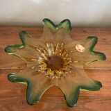 Coupe fleur, feuille en verre de murano