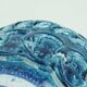 italian mid century VASE nuovo rinascimento relief decor white blue turquoise