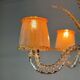 Venetian chandelier in colorless and gilded Murano glass circa 1950