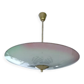 Vintage pendant light, multicoloured glass, 1950s.