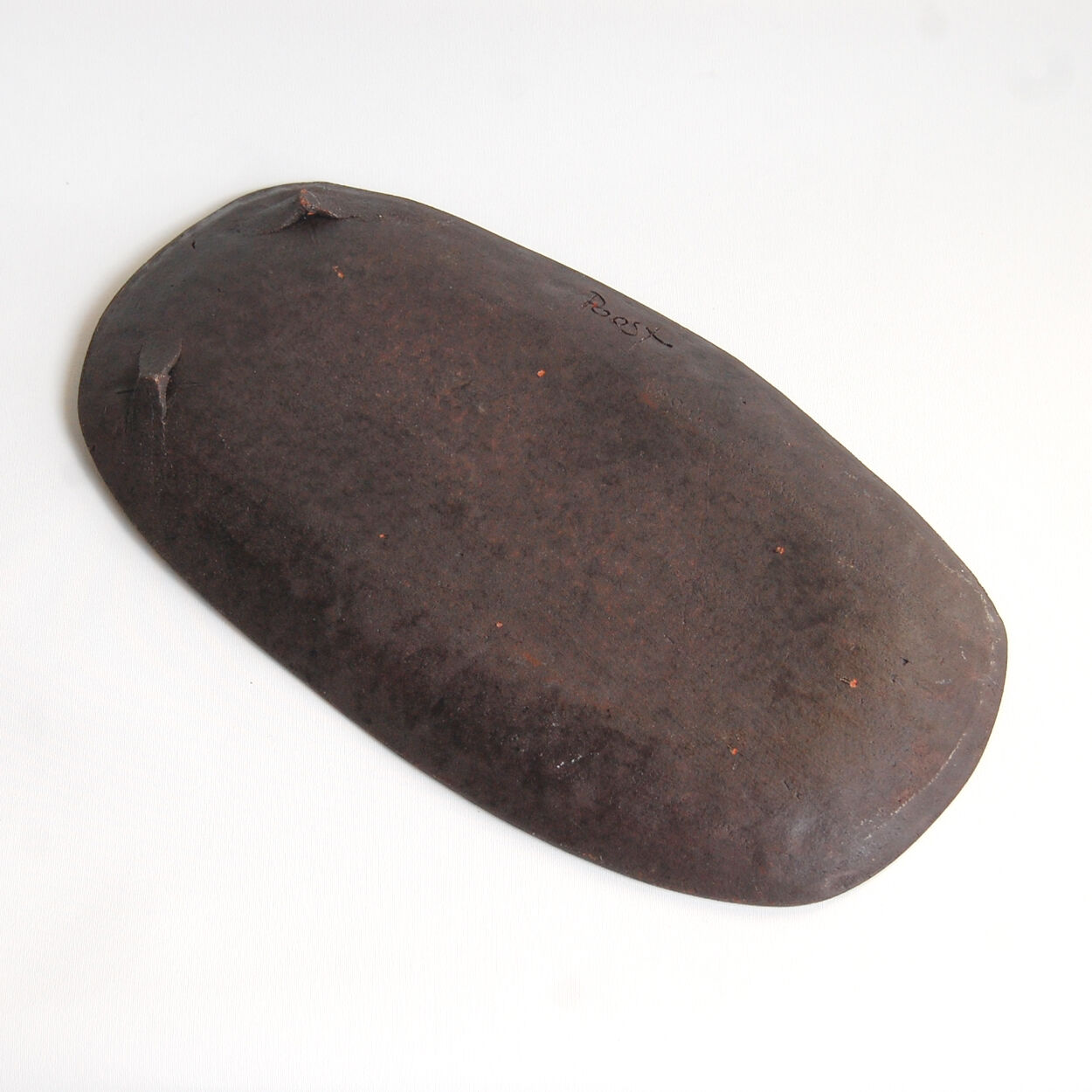 Brutalist ceramic dish by Pieter Oosterlinck - Belgium 1970s