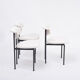 Set of Three Dutch White Alpha Chairs Designed by Rudolf Wolf, 1960s