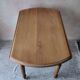 Small round beech drop-leaf table - soft country spirit