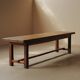 Large solid wood table, handcrafted.
