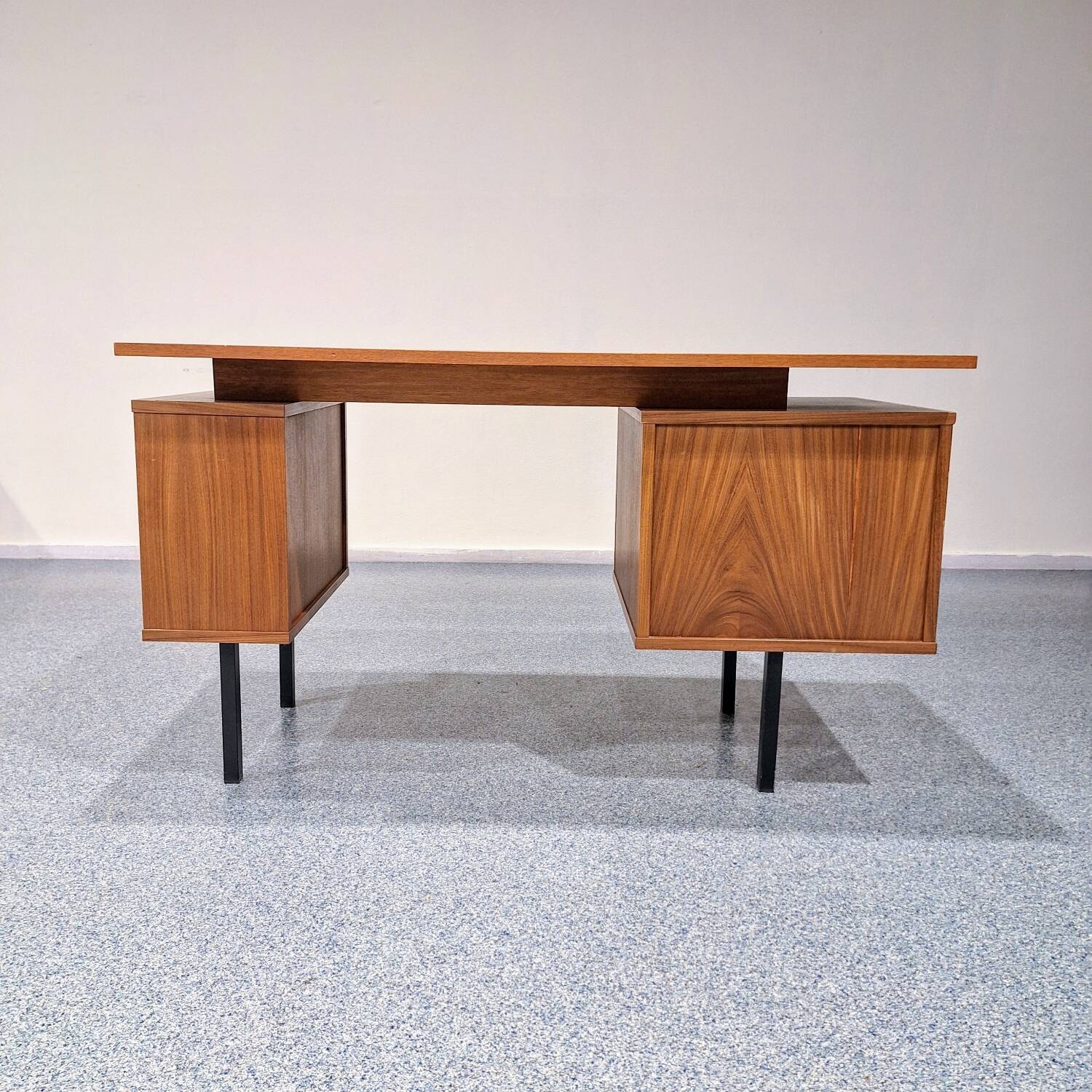 Vintage teak veneer desk from the 1960s