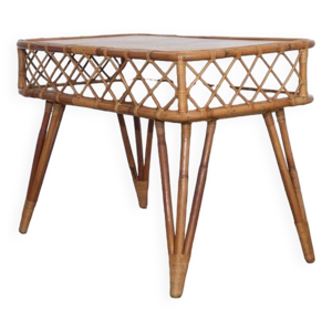 bureau vintage en rotin