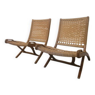 Paire de fauteuil pliant Ebert Wels,