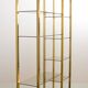 Black Belgo Chrom Hollywood Regency 20 Carat Gold Plated Shelving Unit 70s