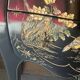 Curved lacquered wooden chest of drawers with Chinese decoration – 20th century (circa 1950-1960)