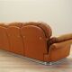 Orange leather sofa, Space Age design, 1960s, production: Italy