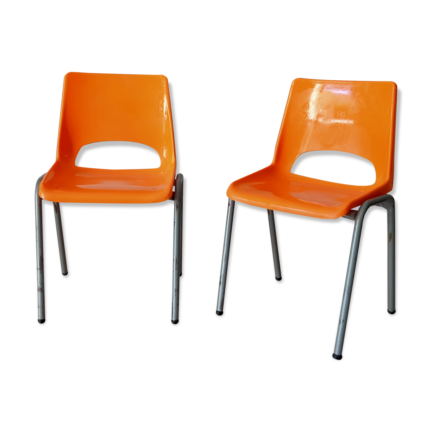 Pair of 70s kindergarten chairs