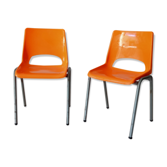 Paire de chaises de maternelle années 70