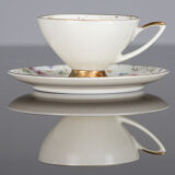 Cup and saucer set in bavaria 1950 porcelain
