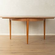 Round butterfly dining table by Lübke, 1960s, teak