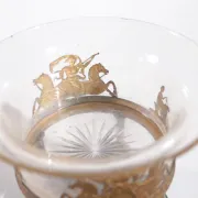 Empire tazza in fire-gilt bronze, marble and glass – France, early 19th c.