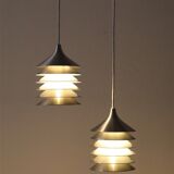 Set of 2 'Duett' pendant lamps / Bent Gantzel-Boysen / Ikea / 1980s / Danish postmodern design