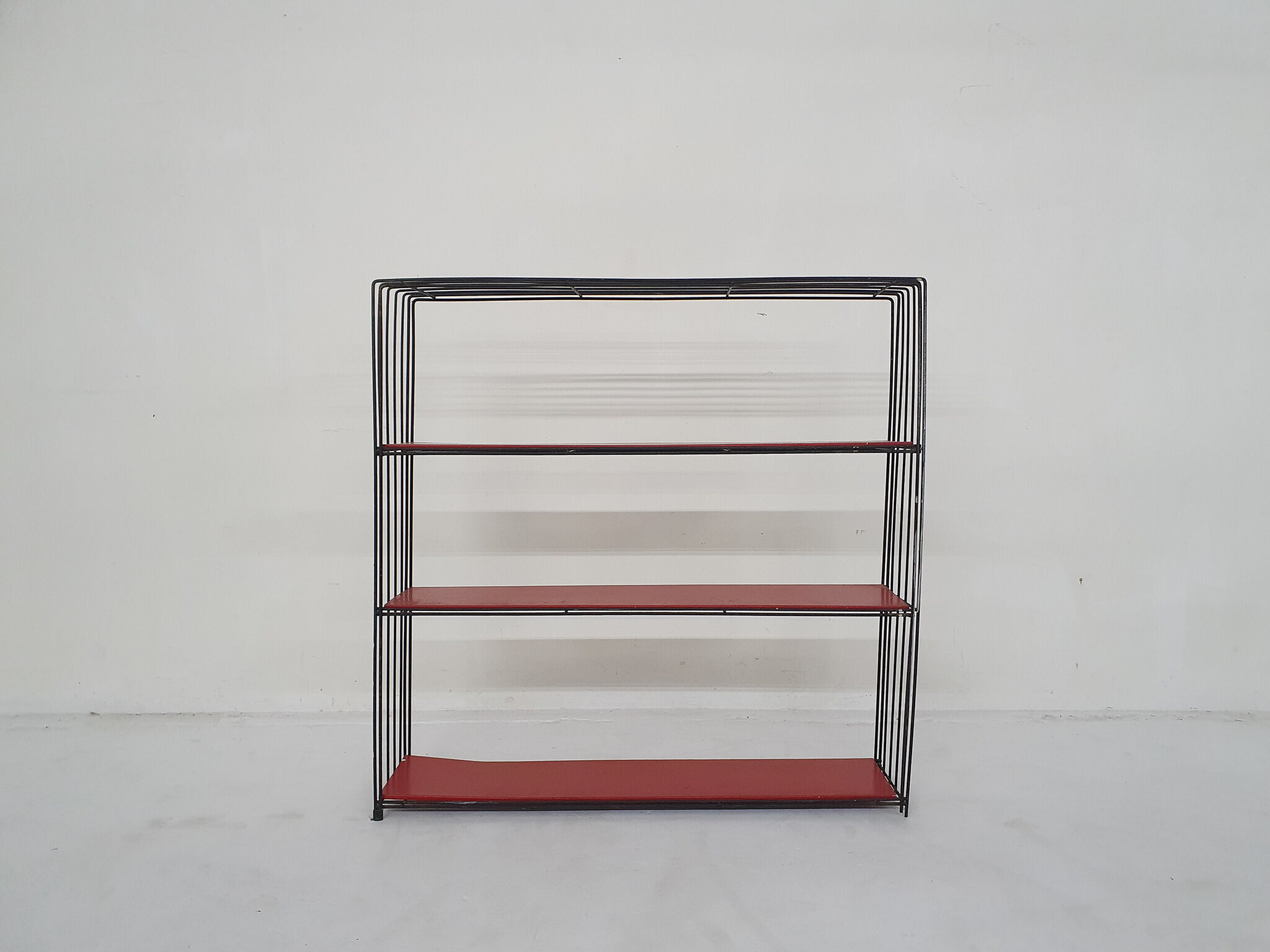 Black metal room divider or bookcase by Tjerk Reijenga for Pilastro, The Netherlands 1960's