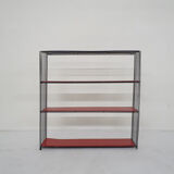 Black metal room divider or bookcase by Tjerk Reijenga for Pilastro, The Netherlands 1960's