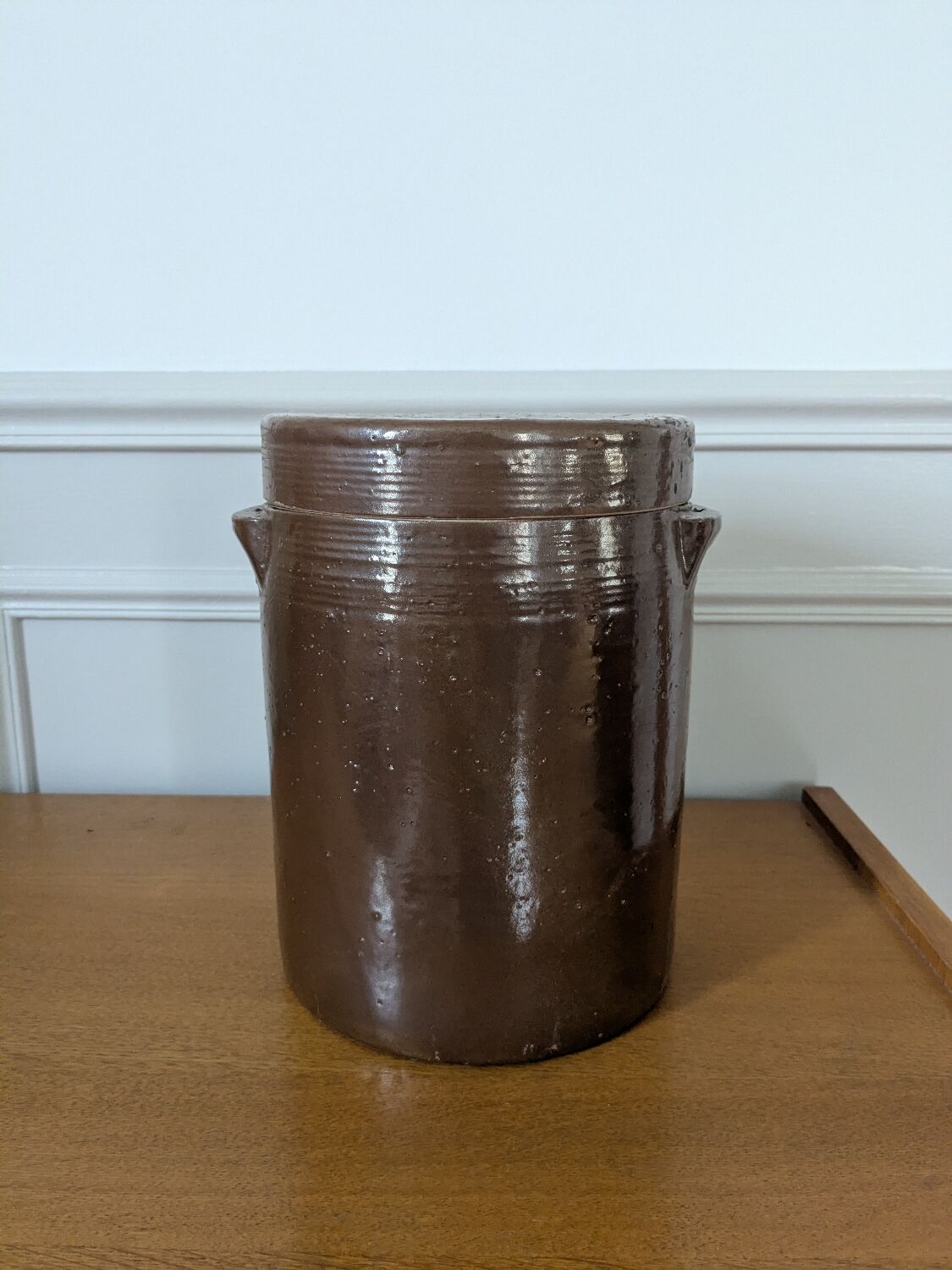 Large ancient stoneware pot