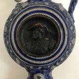 PITCHER Ewer in Stoneware from WESTERLAND, Germany, medallions and sculptures