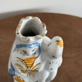 Vierge d'accouchée couronnée XVIIIe en faïence de Nevers
