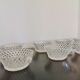 Set of 8 cups/ramekins with diamond cut glass handles