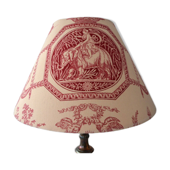 Antique lampshade, vintage toile de jouy