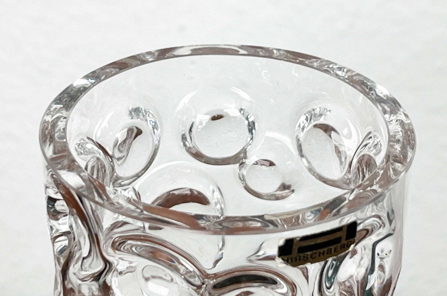 Mid-Century Modern Space Age Bubble Glass Vase by Wilhelm Braun-Feldweg for Hirschberg, Germany, 1960s
