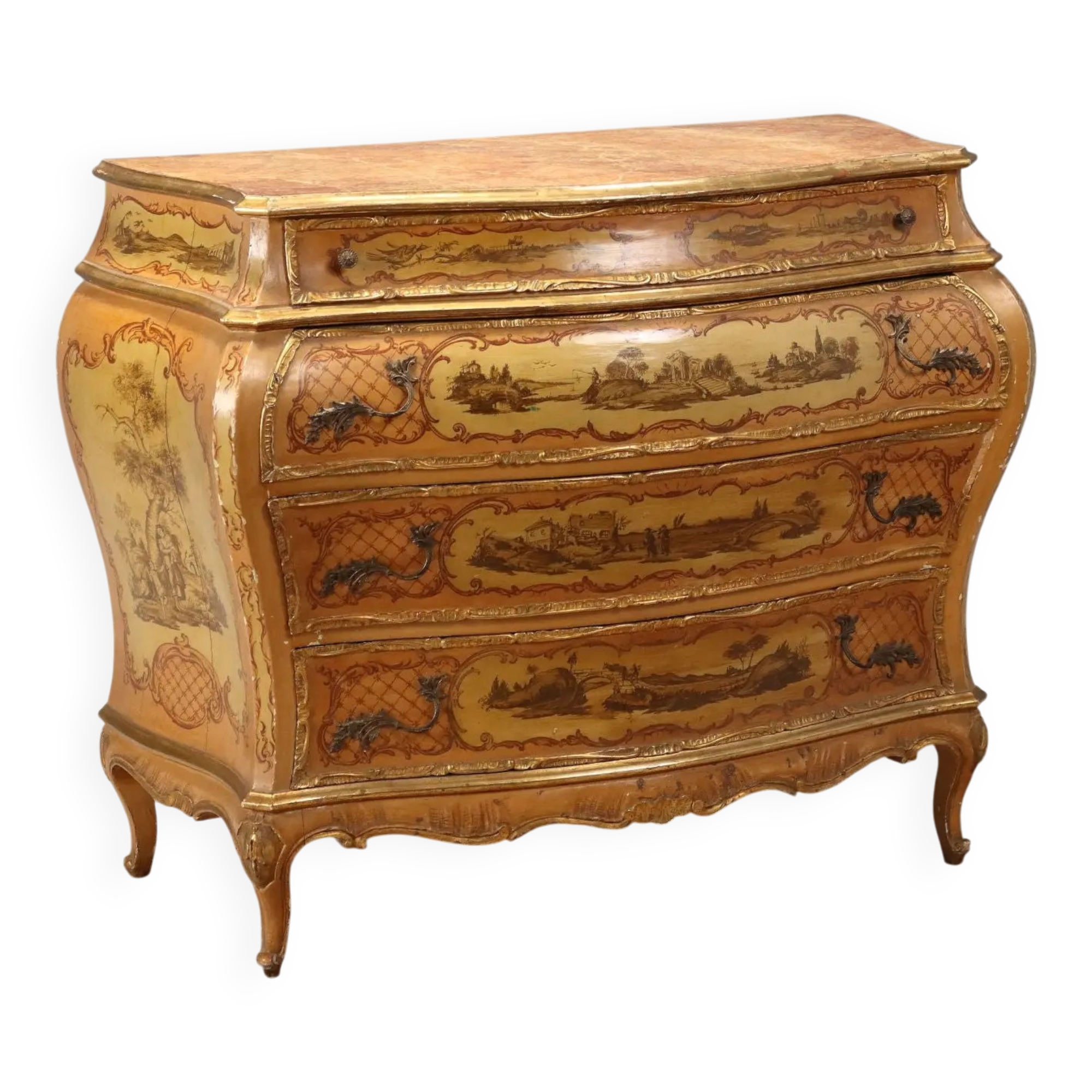 Antique Venetian baroque style commode, Italy, 20th century