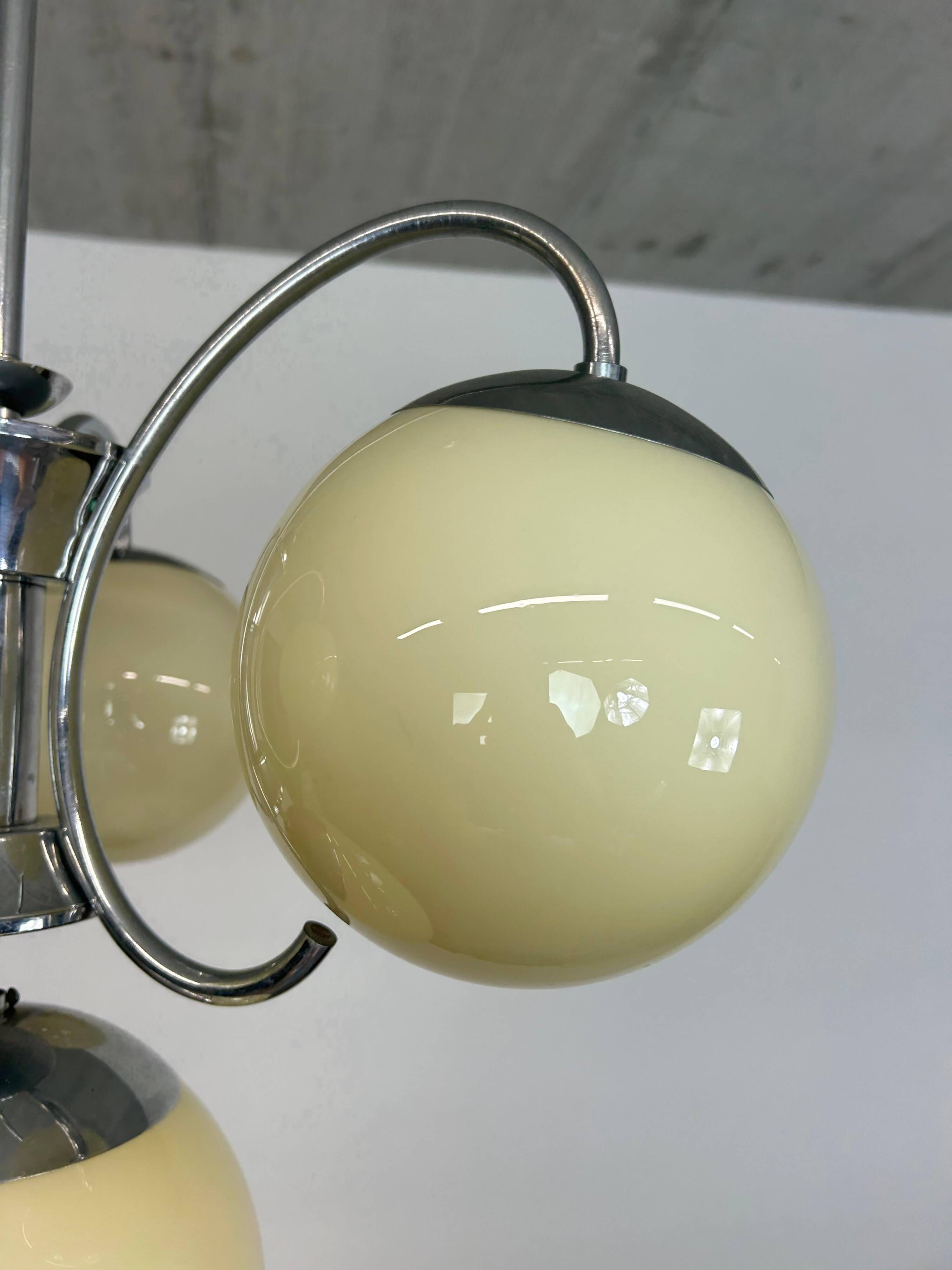 Chrome Art Deco pendant lamp