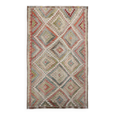 Tapis Vintage doux 192x330Cm, tapis Kilim anatolien