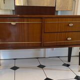 Scandinavian dressing table with triptych mirror
