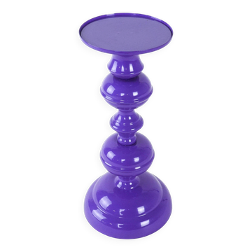 Bougeoir en métal violet, design danois, années 1970, fabriqué au Danemark.