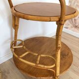 1960s/70s rattan rolling bar/serving cart