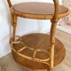 1960s/70s rattan rolling bar/serving cart