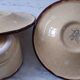 Duo of hand-painted Saint Clément 60s cups