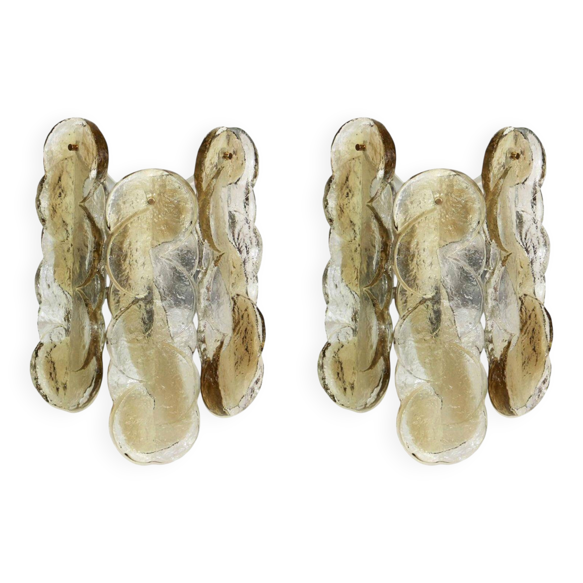 Pairs of large wall sconces by Kalmar, Austria, 1960s