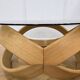 Vintage round wooden coffee table