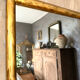 19th-century antique gilded mirror.
