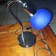 Table lamp chromed metal and glass globe used