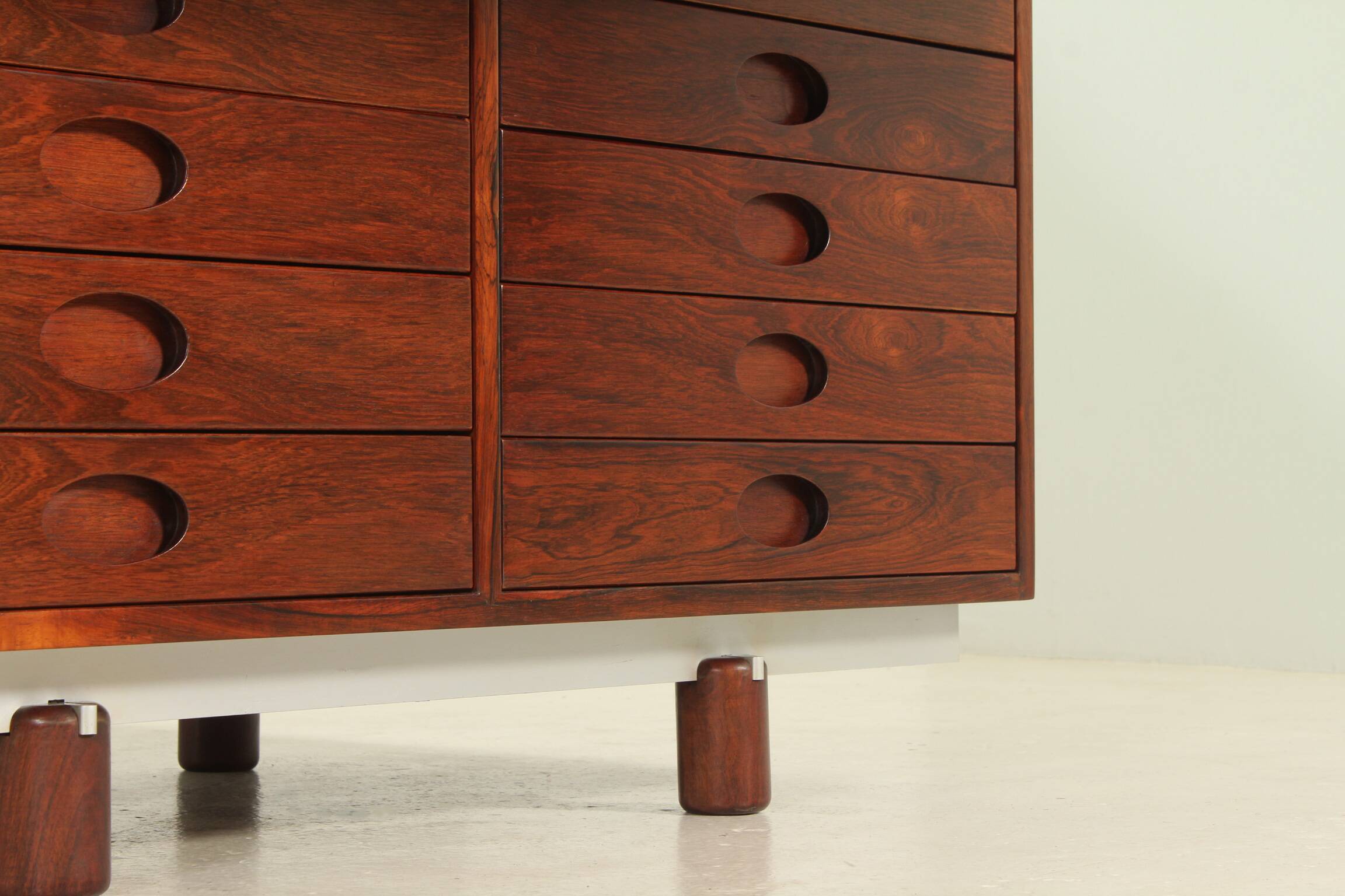 Rosewood secretary by Gianfranco Frattini for Bernini, Italy.
