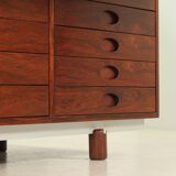 Rosewood secretary by Gianfranco Frattini for Bernini, Italy.