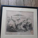 Lot de 4 illustrations satiriques anciennes