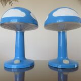 Pair of ikea skojig blue cloud lamps 90s