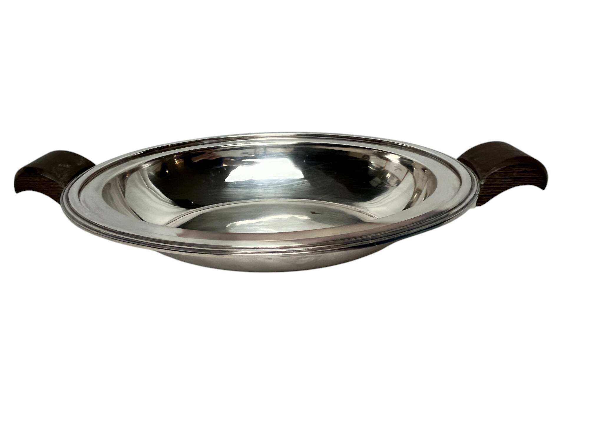 Art Deco, silver-plated rosewood basket or dish circa 1930