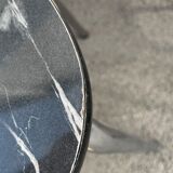 Black marbled formica chairs