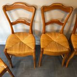 6 old chairs in cherry tree
