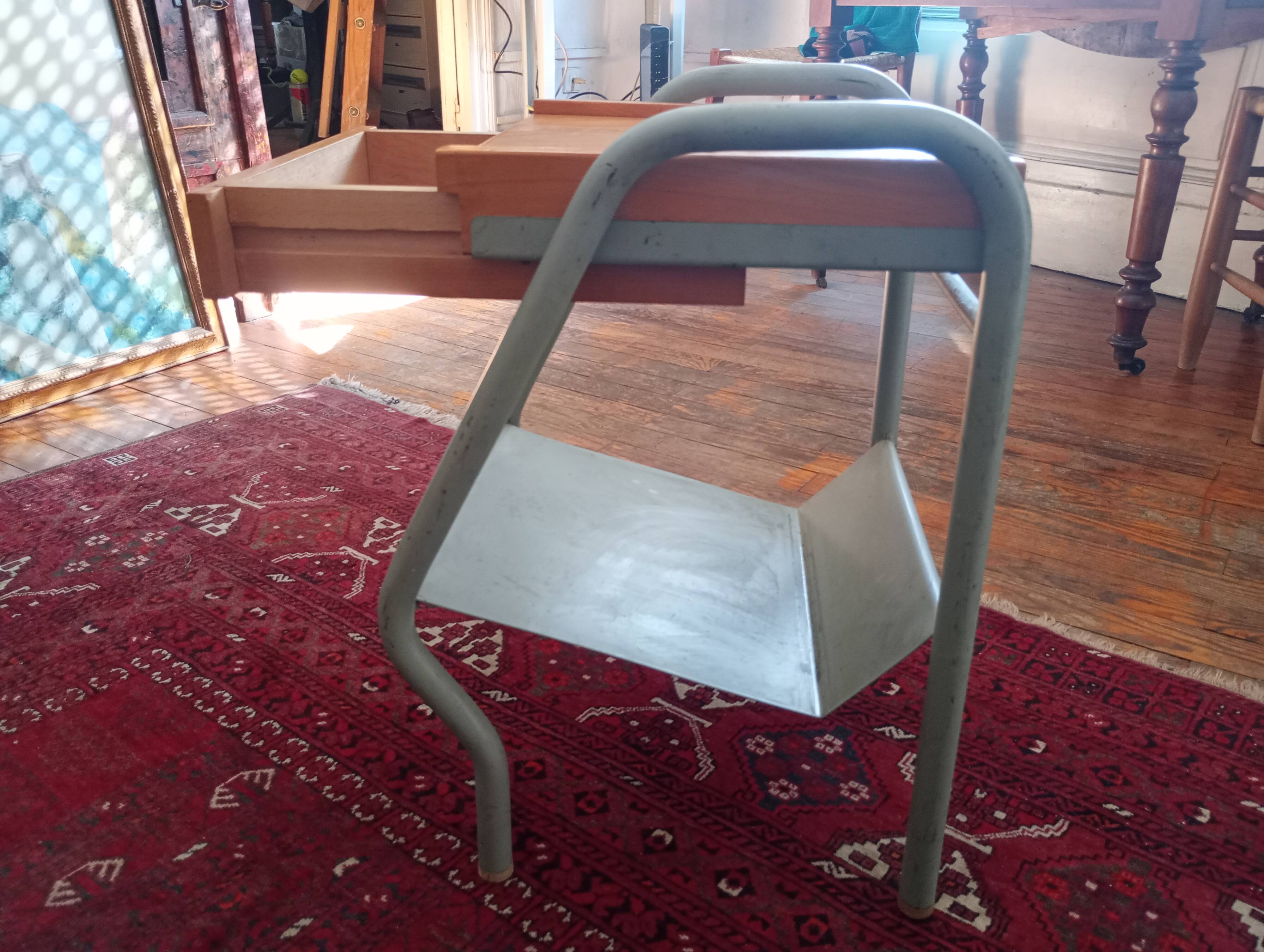 1950s boarding school bedside table.