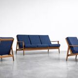 Vintage Mid-Century Australian Modern Teak Sofa & Armchairs by Parker Furniture